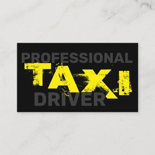 Carte de visite chauffeur de taxi professionnel (Devant)