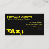 Carte de visite chauffeur de taxi professionnel (Dos)