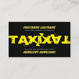 Carte De Visite chauffeur de taxi professionnel chauffeur de taxi