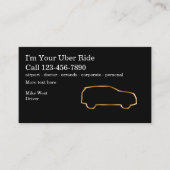 Carte De Visite Chauffeur de taxi simple Rideshare (Devant)