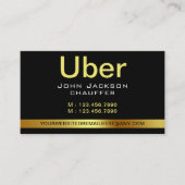 Carte De Visite Chauffeur de taxi urbain Bande jaune QR CODE (Devant)