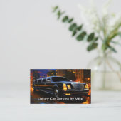 Carte De Visite Chauffeur De Transport De Taxi Limo De Luxe (Debout devant)