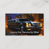 Carte De Visite Chauffeur De Transport De Taxi Limo De Luxe (Devant)