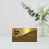 Carte De Visite Chauffeur d'onde or de couche Brown (Debout devant)