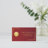Carte de visite Chauffeur Driver Royal Gold Border (Debout devant)