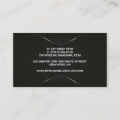 Carte De Visite Chauffeur élégant de couleur noire (Dos)