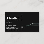 Carte De Visite Chauffeur élégant de taxi foncé / Chauffeur (Devant)