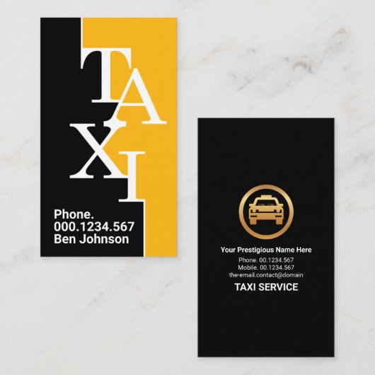 Carte De Visite Chauffeur élégant et créatif de signalisation de t (Devant / Derrière)