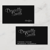 Carte De Visite Chauffeur élégant pour sa calligraphie (Devant / Derrière)