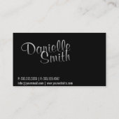 Carte De Visite Chauffeur élégant pour sa calligraphie (Dos)