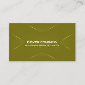 Carte De Visite Chauffeur élégant vert olive (Devant)