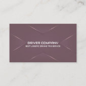 Carte De Visite Chauffeur élégant violet (Devant)
