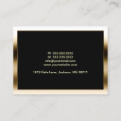 Carte De Visite Chauffeur encadré Or Moderne (Dos)