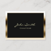 Carte De Visite Chauffeur encadré Or Moderne (Devant)