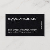 Carte De Visite Chauffeur et électricien haut de gamme (Dos)