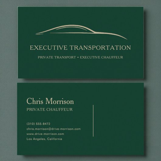 Carte De Visite Chauffeur Exécutif Moderne