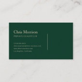Carte De Visite Chauffeur Exécutif Moderne (Dos)
