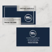 Carte De Visite Chauffeur logistique de cadre de bordure de boîte (Devant / Derrière)