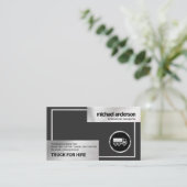 Carte De Visite Chauffeur logistique de camion-frontière Faux Silv (Debout devant)