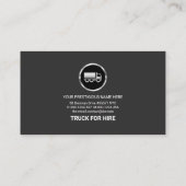 Carte De Visite Chauffeur logistique de camion-frontière Faux Silv (Dos)