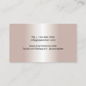 Carte De Visite Chauffeur Luxe Monogram Blush Rose Parties scintil (Dos)