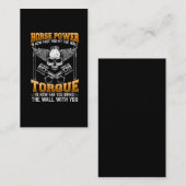 Carte De Visite Chauffeur mécanique Diesel Torque Auto-Car Lover (Devant / Derrière)