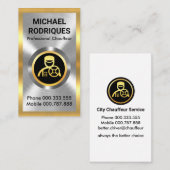 Carte De Visite Chauffeur métallique élégant (Devant / Derrière)