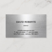 Carte De Visite Chauffeur professionnel de la métallurgie (Dos)