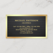 Carte De Visite Chauffeur professionnel de voiture en fibre de car (Dos)