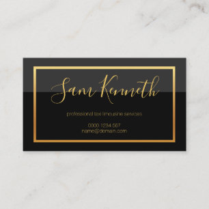 Carte De Visite Chauffeur professionnel double colonne