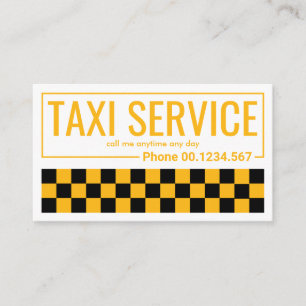 Carte De Visite Chauffeur simple de contrôle de taxi à la fronti