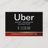 Carte De Visite Chauffeur Taxi Driver Professional Black QR code (Devant)