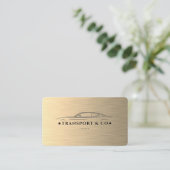 Carte De Visite Chauffeur - Transport Voiture Louer Bleu foncé (Debout devant)