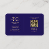 Carte De Visite Chauffeur - Transport Voiture Louer Bleu foncé (Dos)