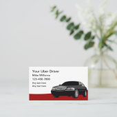 Carte De Visite Chauffeur Uber pour service de mise en relation (Debout devant)