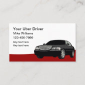 Carte De Visite Chauffeur Uber pour service de mise en relation (Devant)