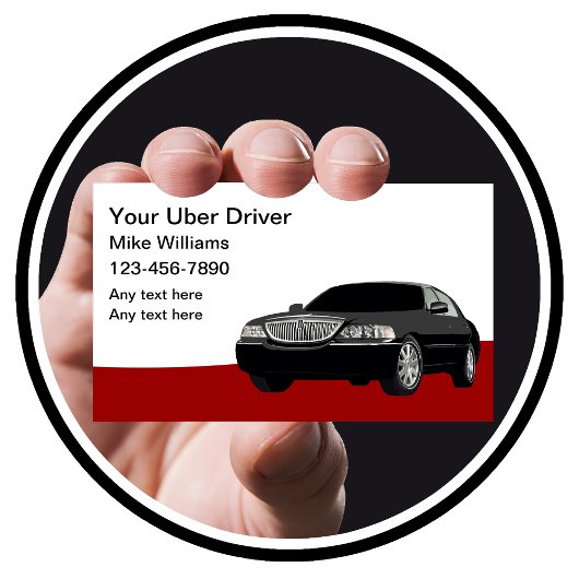 Carte De Visite Chauffeur Uber pour service de mise en relation