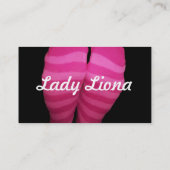 Carte De Visite Chaussettes rayées roses (Dos)