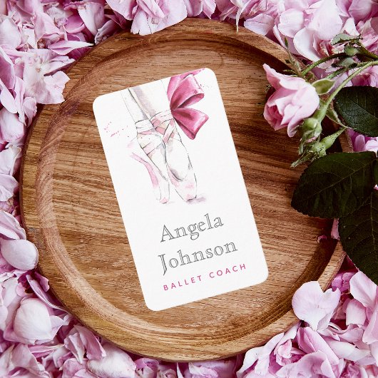 Carte De Visite Chaussons Ballerina Chaussures Ballerina Rose