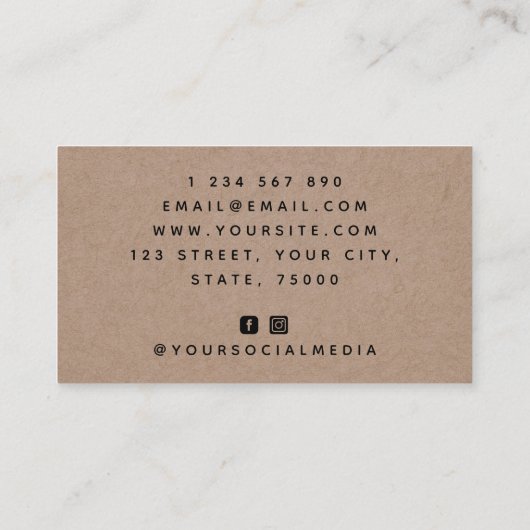 Carte De Visite Chaussure Cheval Brown Kraft Papier Horseback Ridi (Dos)