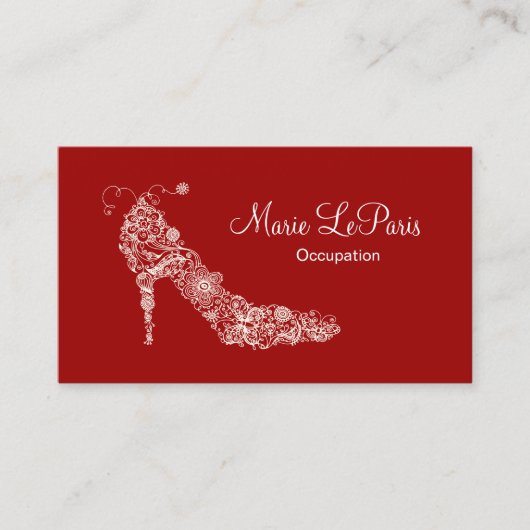 Carte De Visite Chaussure chic - CHANGEZ la COULEUR (Devant)