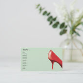 Carte De Visite Chaussure rouge - affaires (Debout devant)