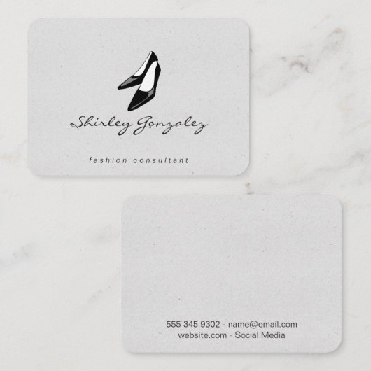 Carte De Visite Chaussures (Devant / Derrière)