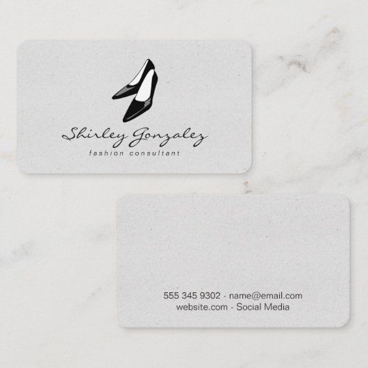 Carte De Visite Chaussures (Devant / Derrière)