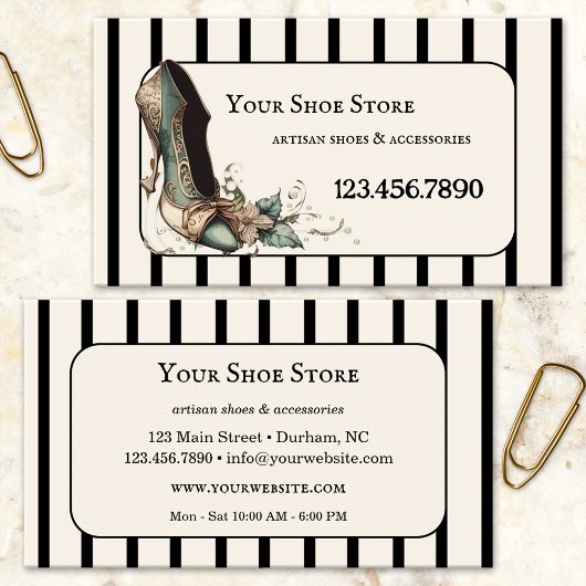 Carte De Visite Chaussures artisanales de mode