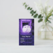 CARTE DE VISITE CHAUSSURES BLANCHES À LA FENÊTRE BLEUE (Debout devant)