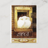 Carte De Visite CHAUSSURES BLANCHES À LA FENÊTRE, Monogramme Jaune (Dos)