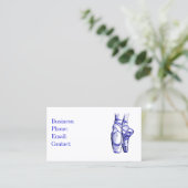 Carte De Visite Chaussures de ballet bleu (Debout devant)