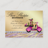 Carte De Visite Chaussures de mode Bijoux Zebra Parties scintillan (Dos)