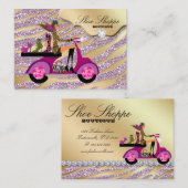 Carte De Visite Chaussures de mode Bijoux Zebra Parties scintillan (Devant / Derrière)